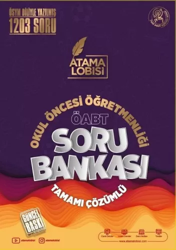 Atama Lobisi Yayınları ÖABT Okul Öncesi Öğretmenliği Soru Bankası Çözü