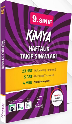 Karekök Yayınları 9. Sınıf Kimya Haftalık Takip Sınavları