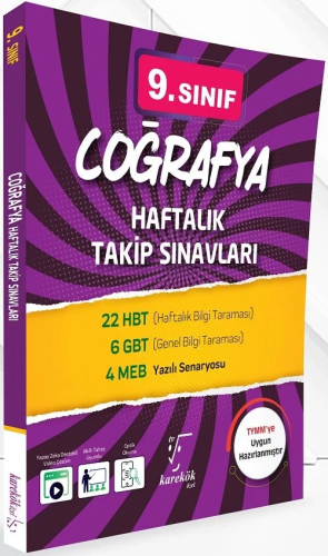 Karekök Yayınları 9. Sınıf Coğrafya Haftalık Takip Sınavları