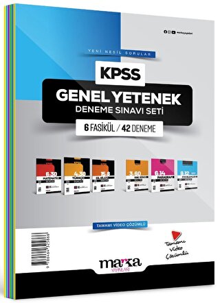 Marka Yayınları 2024 KPSS Genel Yetenek Deneme Sınavı Seti 6 Fasikül 4