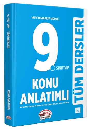 Editör Yayınları 9. Sınıf VIP Tüm Dersler Konu Anlatımlı