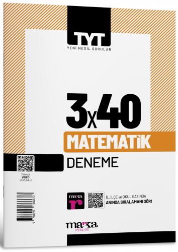 Marka Yayınları 2024 TYT Matematik 3 Deneme Tamamı Video Çözümlü Komis