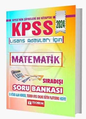 Teorem Yayınları 2024 KPSS Lisans Matematik Sıradışı Soru Bankası Komi