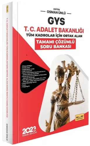 Makro Yayınları 2023 GYS Adalet Bakanlığı Ortak Konular Soru Bankası Çözümlü