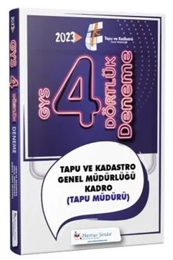 Memur Sınav 2023 GYS Tapu ve Kadastro Genel Müdürlüğü Tapu Müdürü 4 Dörtlük Deneme Görevde Yükselme