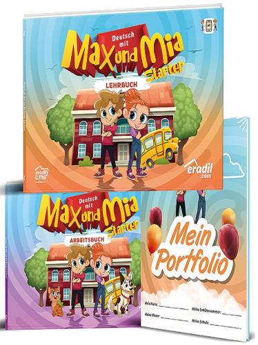 Max und Mia Starter - Lehrbuch + Mein Portfolio + Arbeitsbuch (3 Kitap)