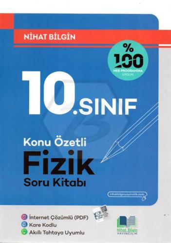 Nihat Bilgin Yayınları 10. Sınıf Fizik Soru Kitabı Nihat Bilgin