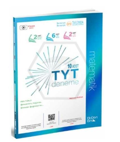 ÜçDörtBeş Yayınları 2024 Model TYT Matematik 10 lu Deneme Mehmet Kıvra