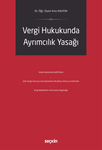 Vergi Hukukunda Ayrımcılık Yasağı