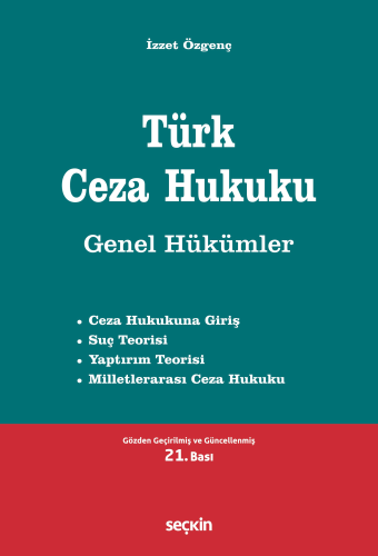 Hukuk Kitapları,Ceza Hukuku, - Seçkin Yayınları - Türk Ceza Hukuku Gen
