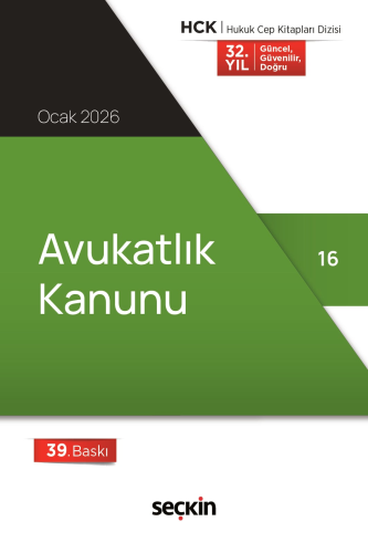 Hukuk Kitapları,Kanunlar, - Seçkin Yayınları - Avukatlık Kanunu (Cep K