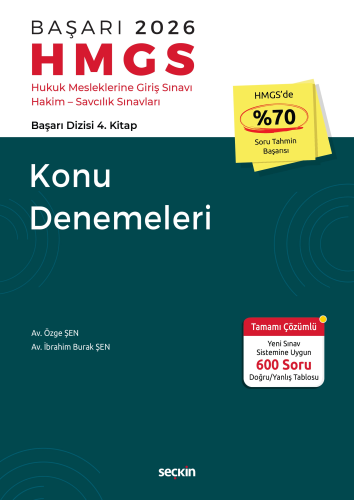 HMGS, Hakimlik Sınavları,HMGS Deneme Sınavı, - Seçkin Yayınları - HMGS