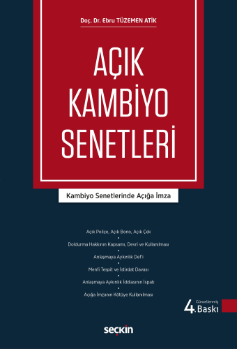 Hukuk Kitapları,Ticaret Hukuku, - Seçkin Yayınları - Açık Kambiyo Sene