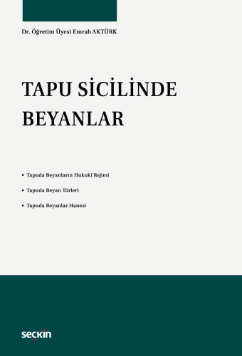 Hukuk Kitapları,Medeni Hukuk, - Seçkin Yayınları - Tapu Sicilinde Beya