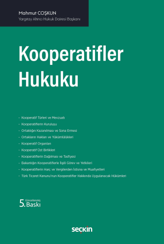 Hukuk Kitapları, - Seçkin Yayınları - Kooperatifler Hukuku