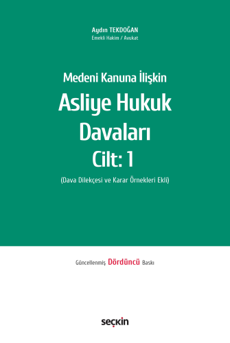 Hukuk Kitapları - Asliye Hukuk Davaları Cilt 1 - Aydın Tekdoğan - 535