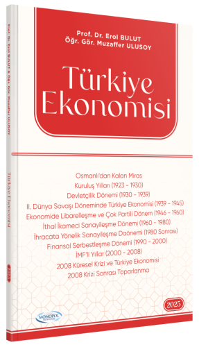 Monopol Yayınları Türkiye Ekonomisi Konu Anlatım