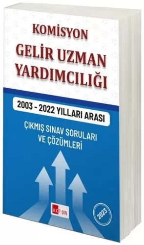 Akfon Yayınları 2023 Komisyon Gelir Uzman Yardımcılığı Çıkmış Sınav So