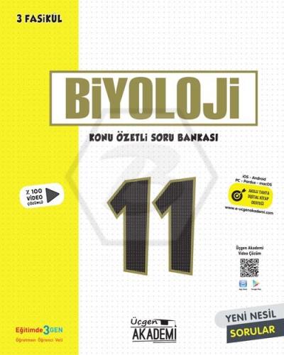 Üçgen Akademi Lise 11. Sınıf Türk Biyoloji Konu Özetli Soru Bankası