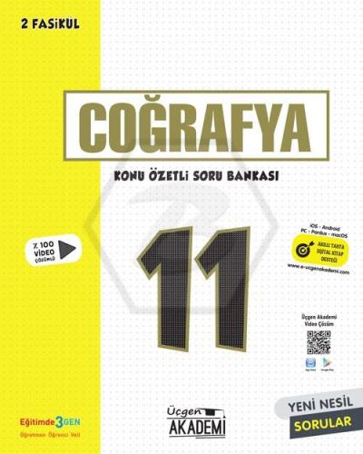 Üçgen Akademi Lİse 11. Sınıf Coğrafya Konu Özetli Soru Bankası
