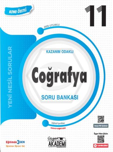 Üçgen Akademi Lise 11. Sınıf Coğrafya Soru Bankası