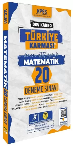 Tasarı Yayınları KPSS Matematik Dev Kadro Türkiye Karması 20 Deneme Çö
