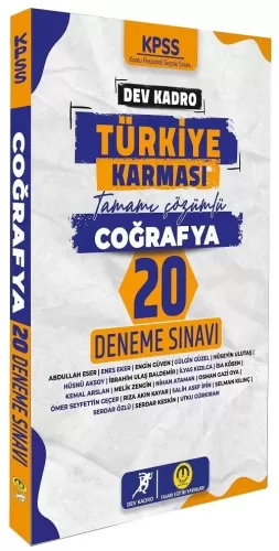 Tasarı Yayınları KPSS Coğrafya Dev Kadro Türkiye Karması 20 Deneme Çöz
