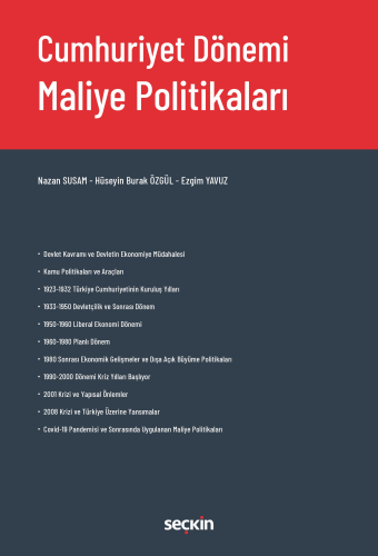 Ekonomi, - Seçkin Yayınları - Cumhuriyet Dönemi Maliye Politikaları