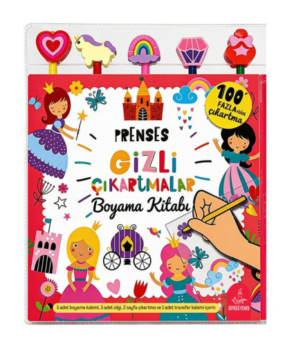 - Prenses Gizli Çıkartmalar Boyama Kitabı - Kolektif - Büyülü Fener
