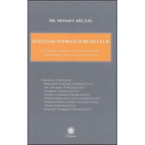 Sözleşme Sonrası Sorumluluk