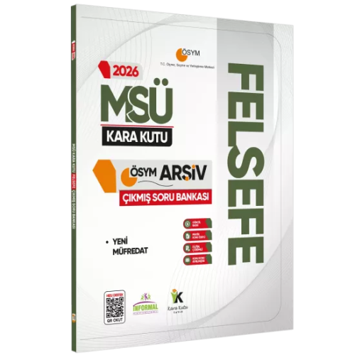 - İnformal Yayınları - İnformal Yayınları 2026 MSÜ Felsefenin Kara Kut