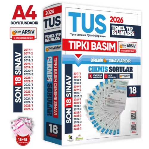İnformal Yayınları 2026 TUS Temel Tıp Bilimleri ÖSYM Çıkmış Soru Tıpkı Basım Son 9 Yıl 18 li Deneme