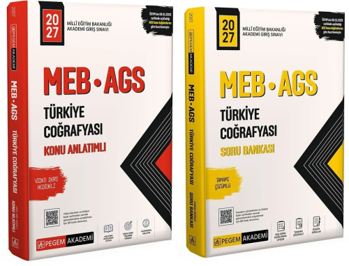 Pegem Yayınları 2027 MEB-AGS Türkiye Coğrafyası Konu Anlatımlı ve Soru Bankası 2'li Set