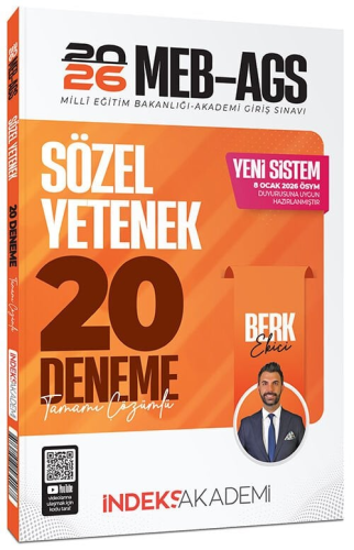 İndeks Akademi 2026 MEB-AGS Sözel Yetenek 20 Deneme Çözümlü
