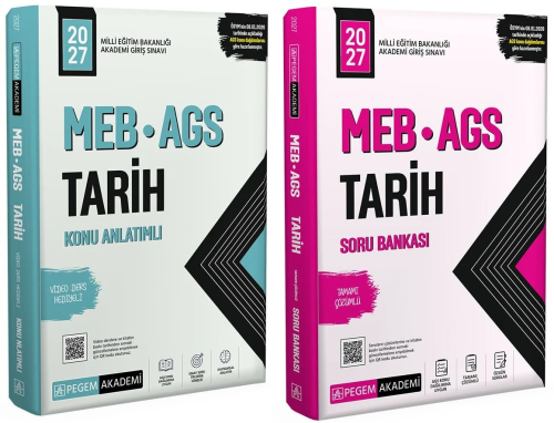 Pegem Yayınları 2027 MEB-AGS Tarih Konu Anlatımlı ve Soru Bankası 2'li Set