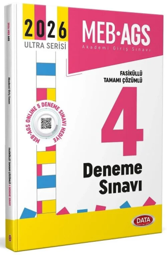 Data Yayınları 2026 MEB-AGS Tüm Dersler 4 Deneme Fasiküllü Çözümlü Ultra Serisi