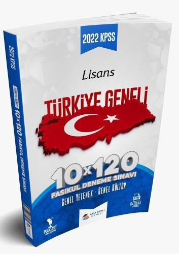 Akademi Denizi KPSS Lisans Türkiye Geneli 10 x 120 Fasikül Deneme Komi