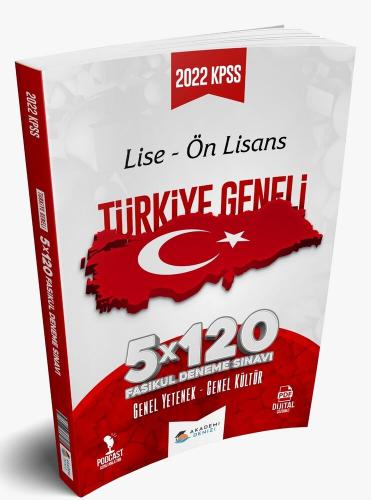Akademi Denizi KPSS Lise Önlisans Türkiye Geneli 5 x 120 Deneme Komisy