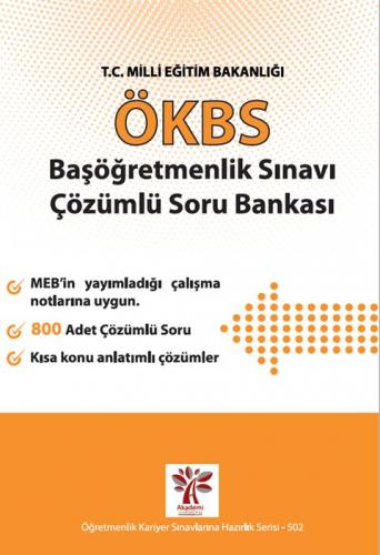 Akademi Eğitim MEB ÖKBS Başöğretmenlik Çözümlü Soru Bankası
