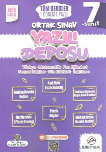 Alan Yayınları 7. Sınıf Tüm Dersler Ortak Sınav 1. Dönem 1. Deneme