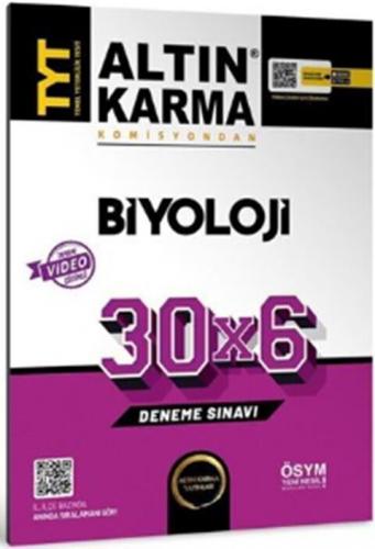 Altın Karma Yayınları Yayınları TYT Biyoloji 30 x 6 Deneme Komisyon