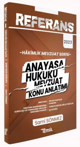 Referans Anayasa Hukuku Mevzuat Konu Anlatımı