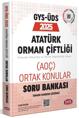 Data Yayınları 2025 GYS-ÜDS Atatürk Orman Çiftliği (AOÇ) Ortak Konular- Karekod Çözümlü- Karekod Çözümlü