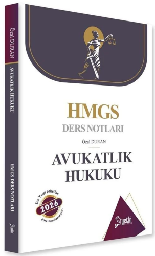 Yetki Yayınları 2026 HMGS Avukatlık Hukuku Ders Notları