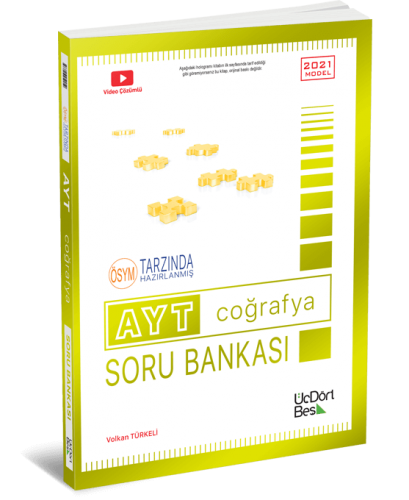 KELEPİR ÜçDörtBeş Yayınları 2021 AYT Coğrafya Soru Bankası Volkan Türk