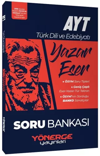 Yönerge Yayınları AYT Türk Dili ve Edebiyatı Yazar Eser Soru Bankası K