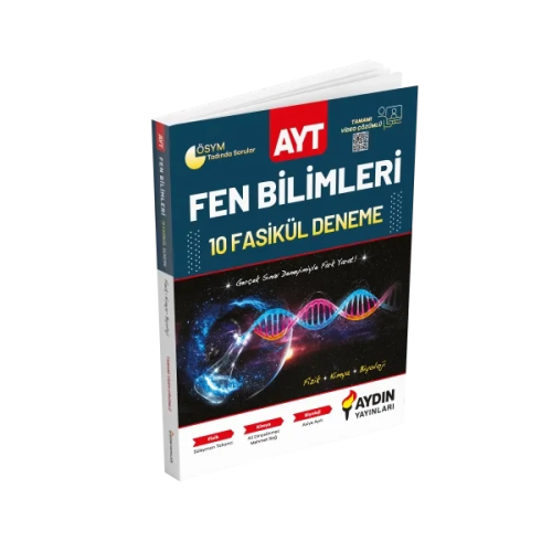 Aydın Yayınları AYT Fen Bilimleri 10 Fasikül Deneme Video Çözümlü