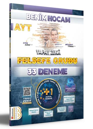 Benim Hocam Yayınları 2024 AYT Yapay Zekâ Felsefe Grubu 33 Deneme