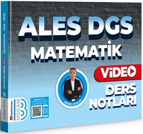 Benim Hocam Yayınları 2024 ALES DGS Matematik Video Ders Notları Deniz