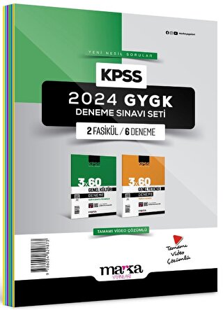 Marka Yayınları 2024 KPSS Genel Yetenek Genel Kültür Deneme Sınavı Set